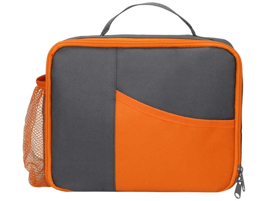 Изотермическая сумка-холодильник Breeze для ланч-бокса, серый/оранжевый фото 4