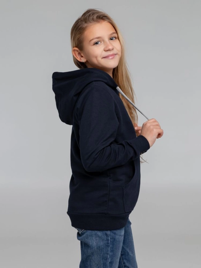 Толстовка с капюшоном детская Kirenga Kids, темно-синяя, 14 лет фото 15
