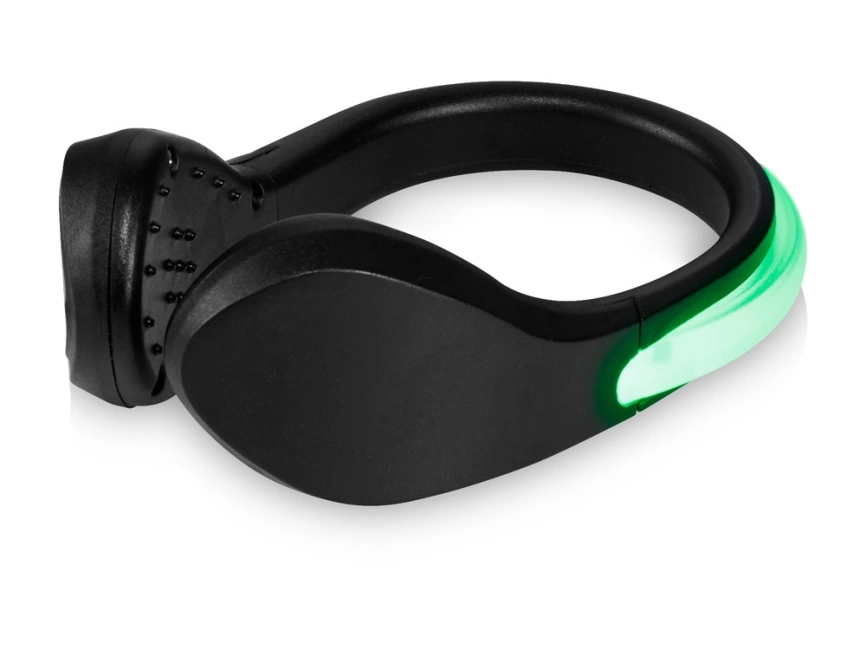 Светодиодный клип для обуви Usain, черный/светло-зеленый фото 1