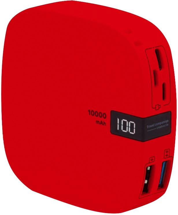 Внешний аккумулятор Revil 10000 mAh - Красный PP фото 1