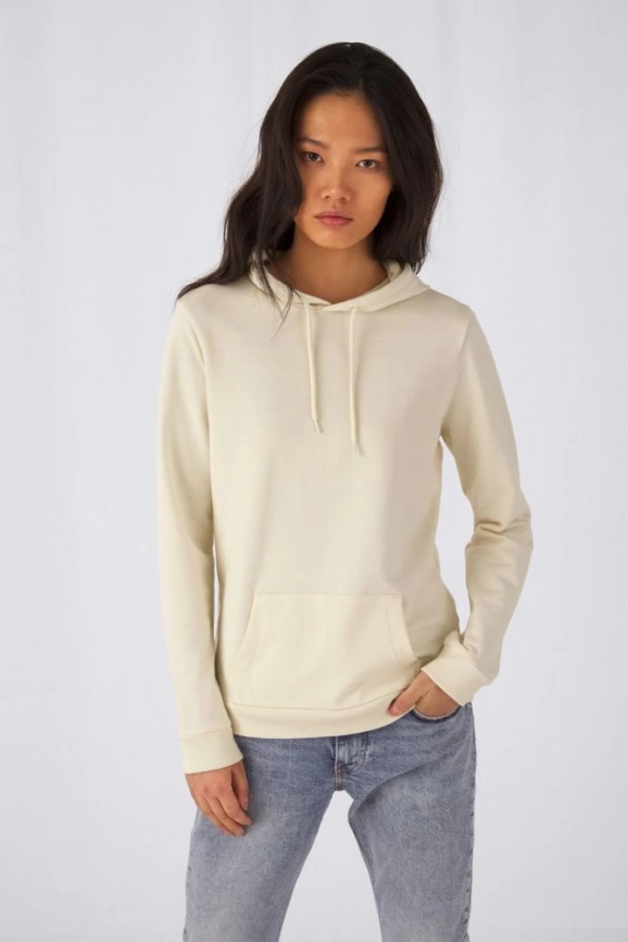Толстовка с капюшоном женская Hoodie, серый меланж, размер S фото 3