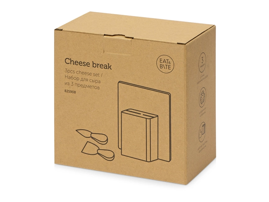 Набор для сыра Cheese Break: 2  ножа керамических на  деревянной подставке, керамическая доска фото 14