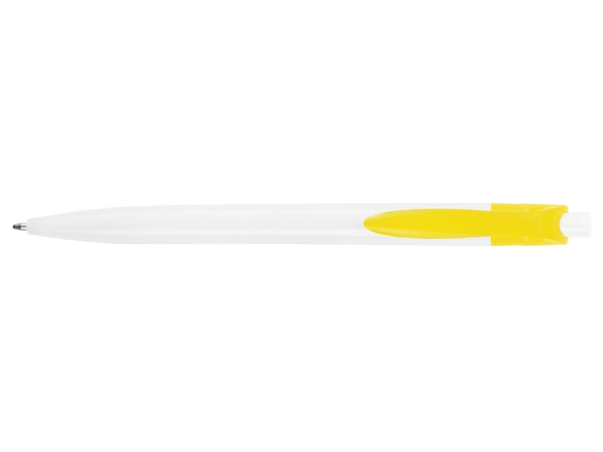 Ручка шариковая Какаду, белая с желтым фото 5