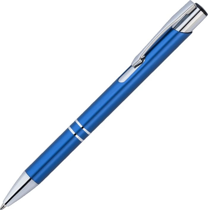 Ручка металлическая KOSKO, синяя с серебристым фото 3