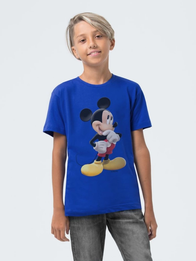 Футболка детская Mickey Mouse, ярко-синяя, на рост 106-116 см (6 лет) фото 1