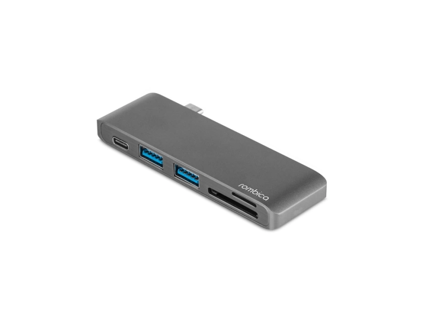 Сетевой USB адаптер/концентратор 5 в 1 Rombica Type-C M2, серый фото 1