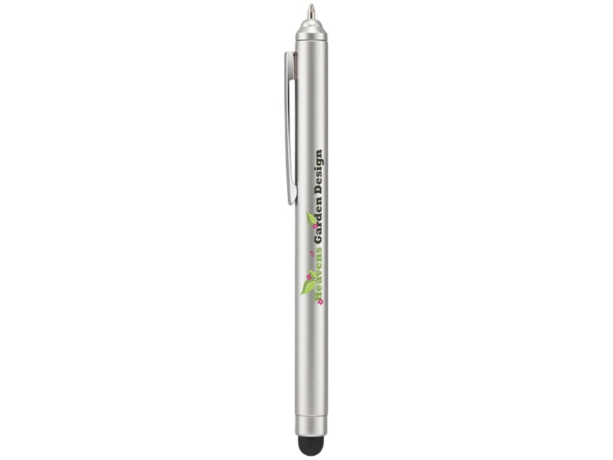 Ручка шариковая Nilsia со стилусом, жемчужный с матовой окантовкой фото 5