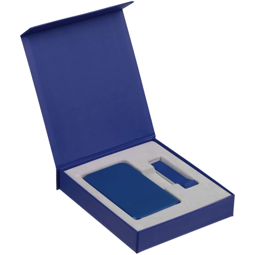 Коробка Latern для аккумулятора 5000 мАч и флешки, синяя фото 3