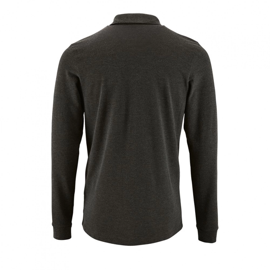 Рубашка поло мужская с длинным рукавом Perfect LSL Men черный меланж, размер 3XL фото 2