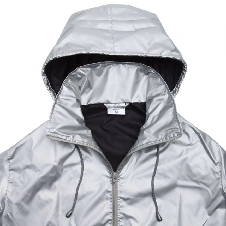 Ветровка Unit Flash, серебристая, размер XXL фото 5