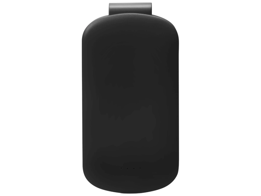 Портативное зарядное устройство Pin на 4000 mAh с большой площадью нанесения и клипом для крепления к одежде или сумке, черный фото 3