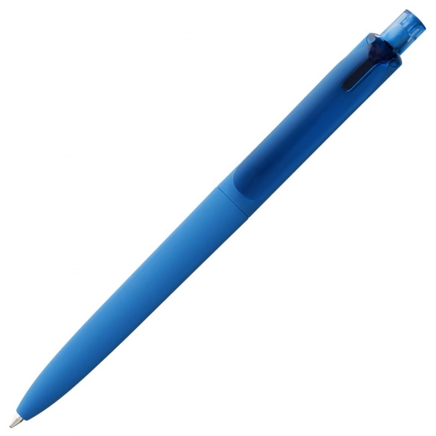 Ручка шариковая Prodir DS8 PRR-T Soft Touch, голубая фото 4