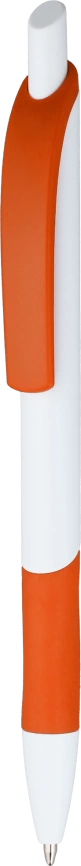 Ручка шариковая KLEO, белая с оранжевым фото 2