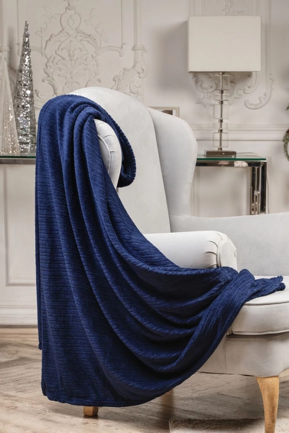Плед Royal Blue, темно-синий фото 6