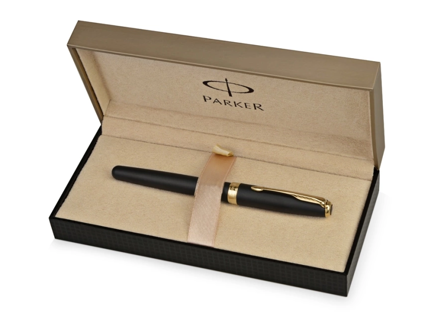 Ручка-роллер Parker модель Sonnet Matte Black GT в футляре фото 4