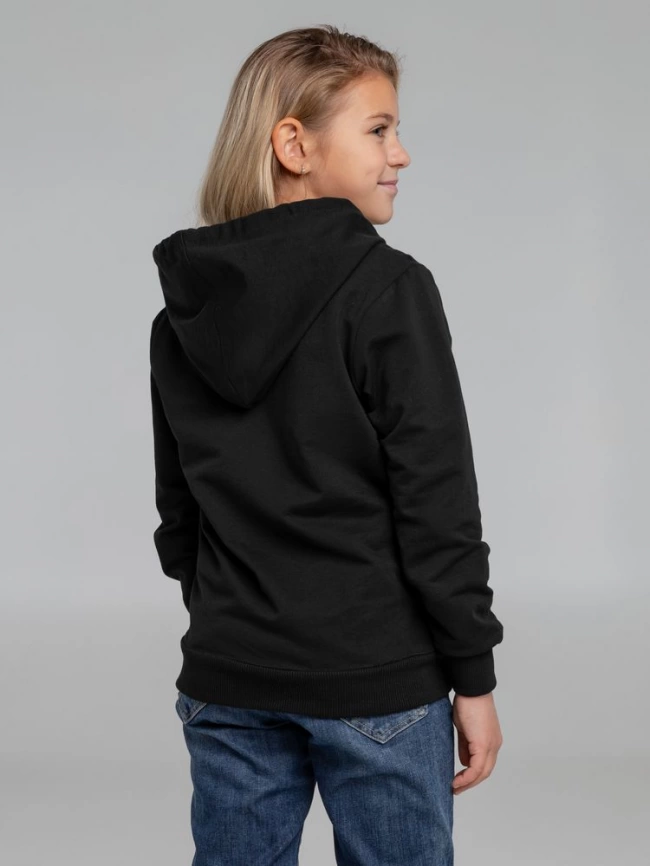 Толстовка с капюшоном детская Kirenga Kids, черная, 8 лет фото 13