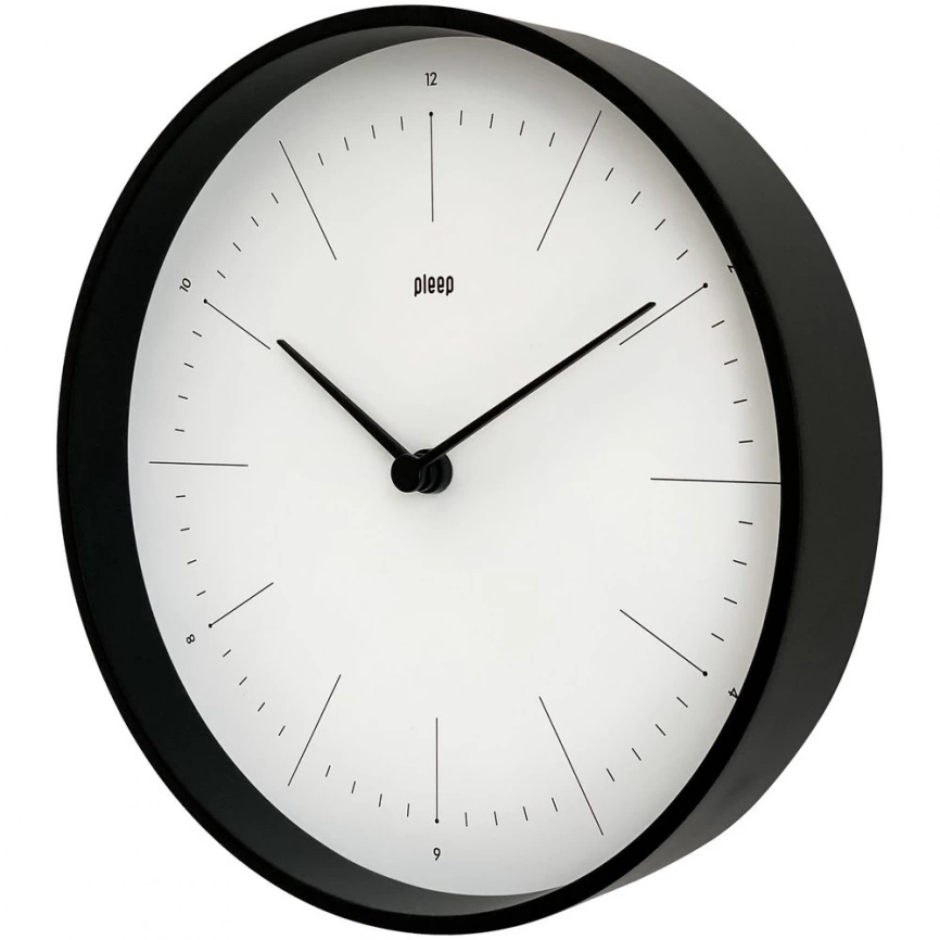 Часы настенные Lacky, белые с черным фото 2