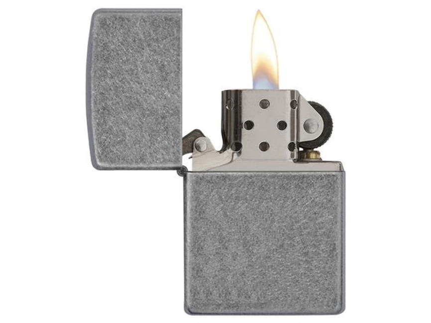 Зажигалка ZIPPO Classic с покрытием ™Plate, латунь/сталь, серебристая, матовая, 38x13x57 мм фото 2