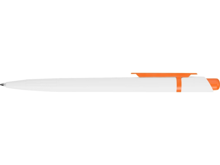 Ручка шариковая Этюд, белая с оранжевым фото 4