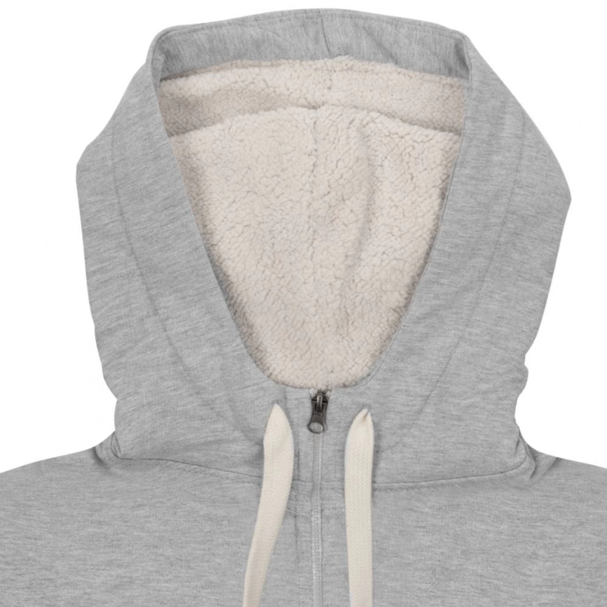 Толстовка на молнии Kulonga Sherpa, серый меланж, размер S фото 4