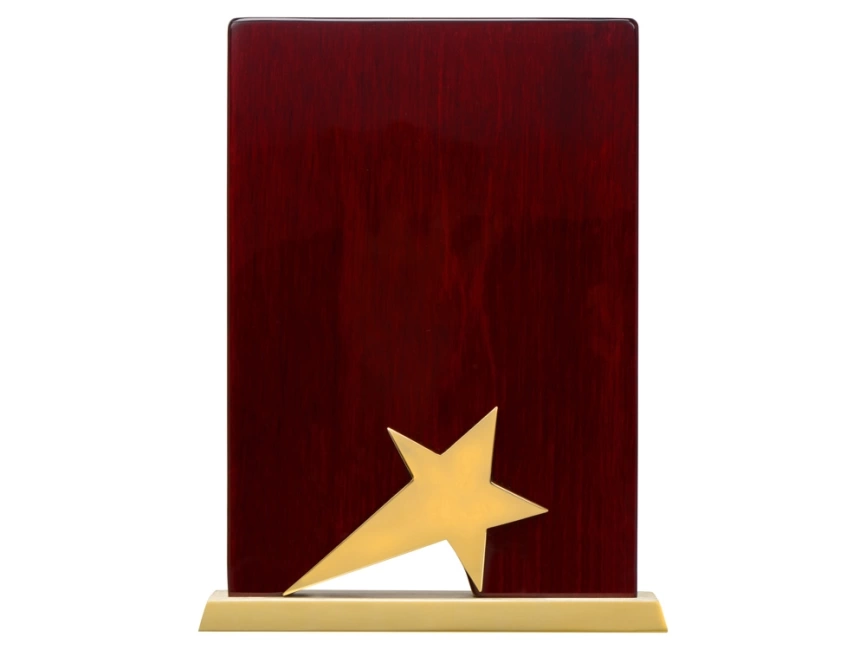 Награда Galaxy с золотой звездой, дерево, металл, в подарочной упаковке фото 2
