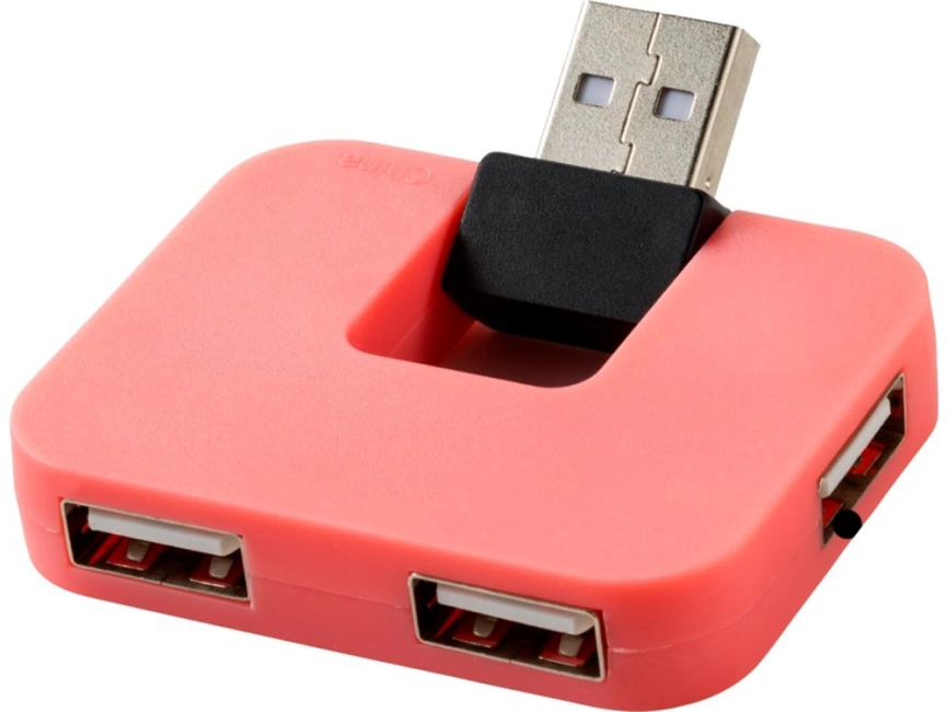 USB Hub Gaia на 4 порта, розовый фото 1