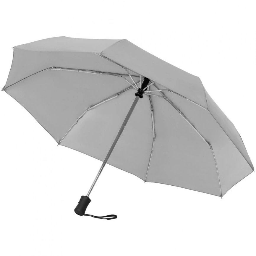 Зонт складной «Пойду порефлексирую» со светоотражающим куполом, серый фото 3