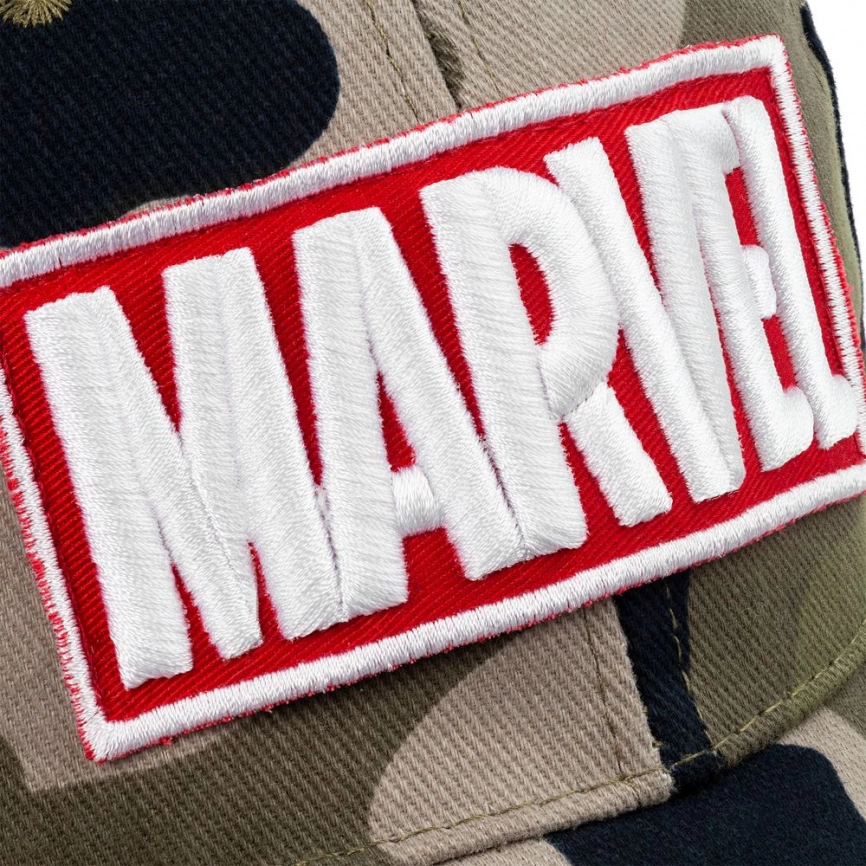 Бейсболка с вышивкой Marvel, камуфляж фото 2