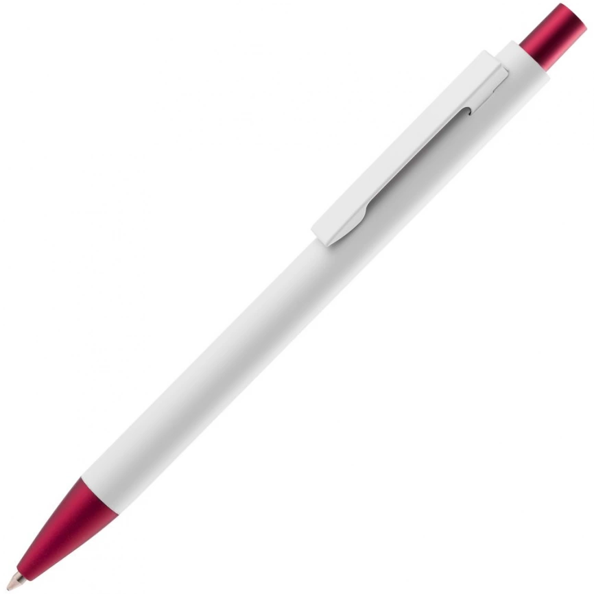 Ручка шариковая Chromatic White, белая с красным фото 1