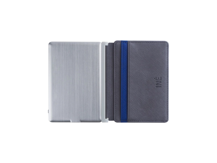 Портмоне с зарядным устройством INE, 3000 mAh, серый фото 1