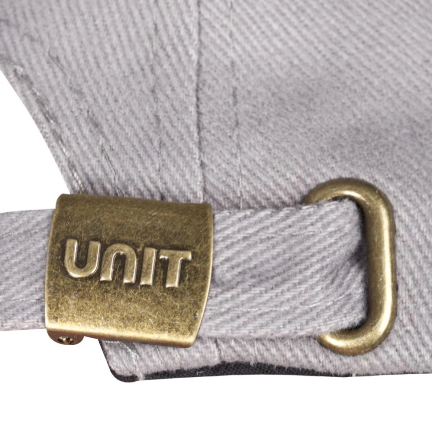 Бейсболка Unit Trendy, серая с черным фото 2