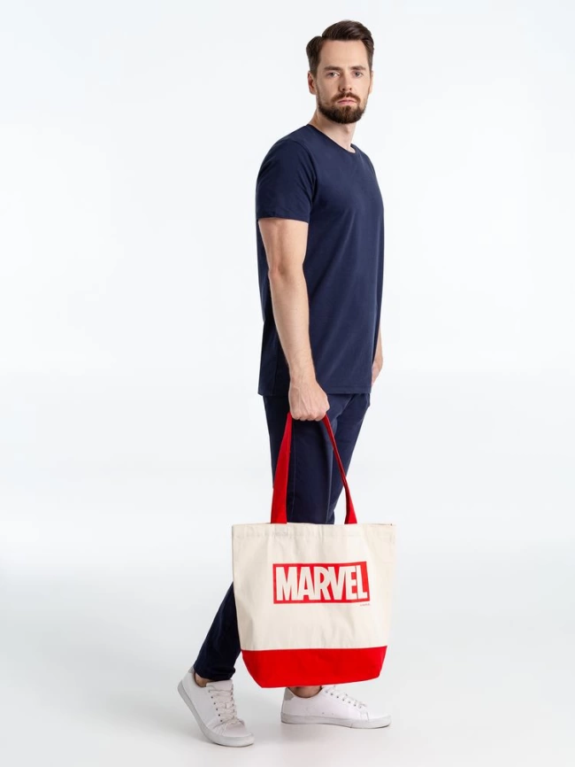 Холщовая сумка Marvel, красная фото 3