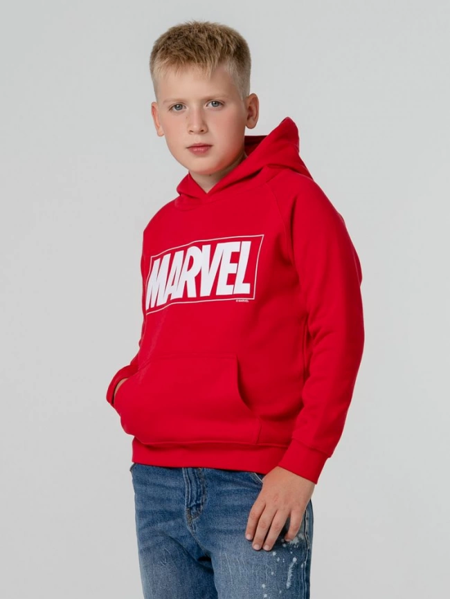 Худи детское Marvel, красное, на рост 118-128 см (8 лет) фото 1