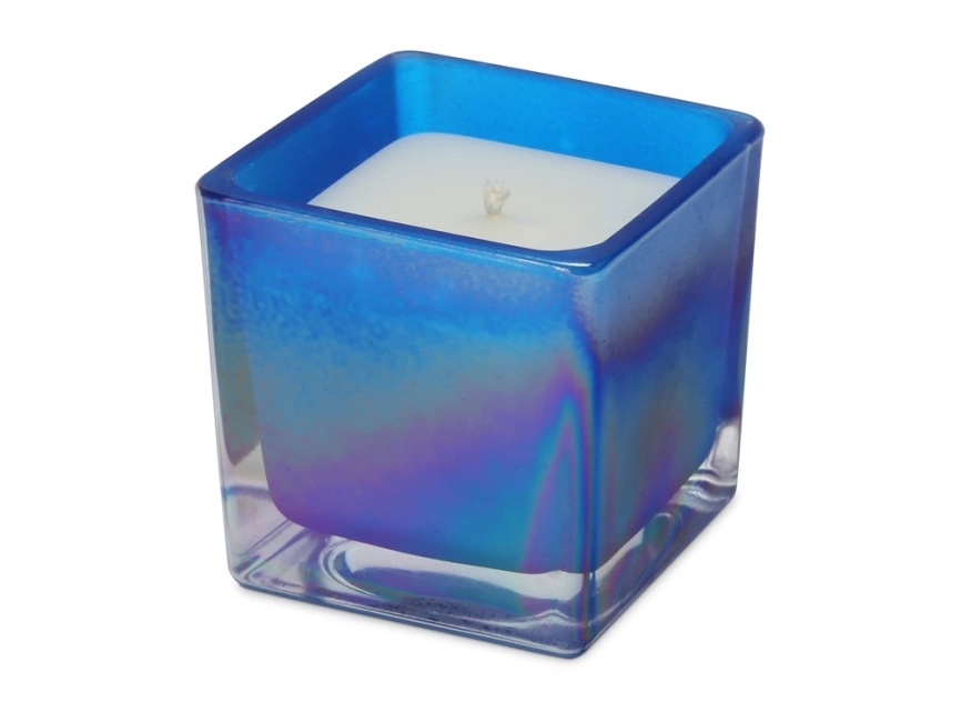 Свеча парафиновая парфюмированная в стекле Palo, синяя фото 1