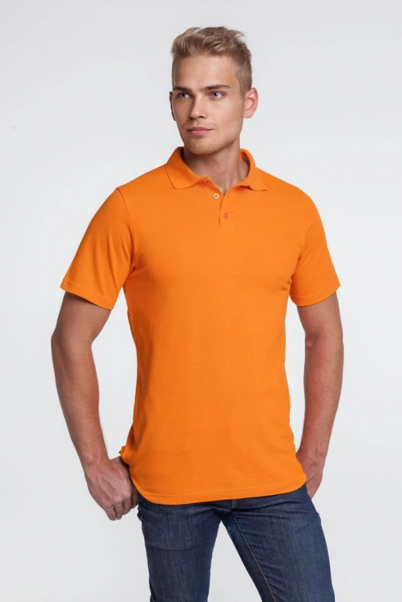 Рубашка поло мужская Virma light, оранжевая, размер 3XL фото 4