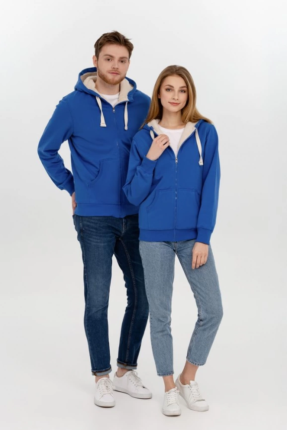 Толстовка на молнии Kulonga Sherpa, ярко-синяя, размер L фото 9