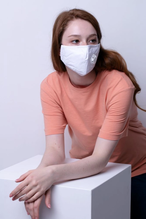 Многоразовая маска с прополисом PropMask, хлопковая, белая фото 3