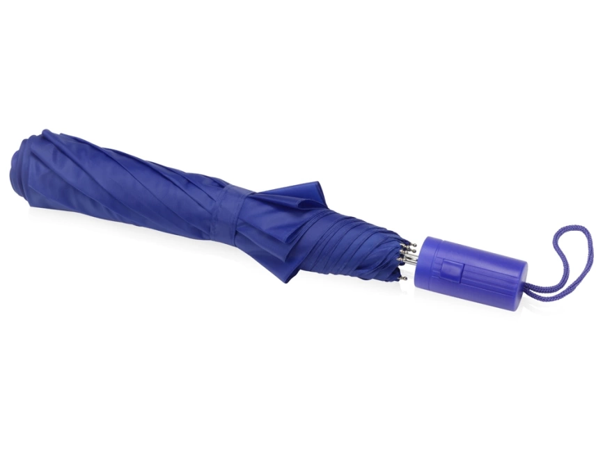 Зонт складной Tulsa, полуавтоматический, 2 сложения, с чехлом, синий (Р) фото 3