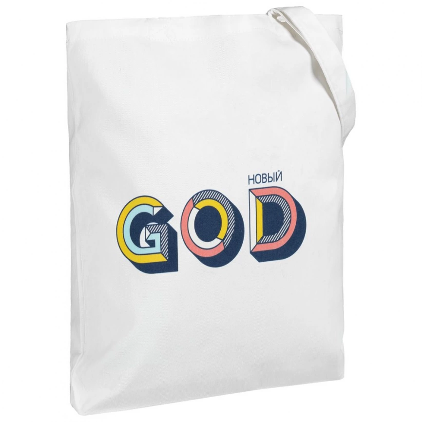 Холщовая сумка «Новый GOD», белая фото 3