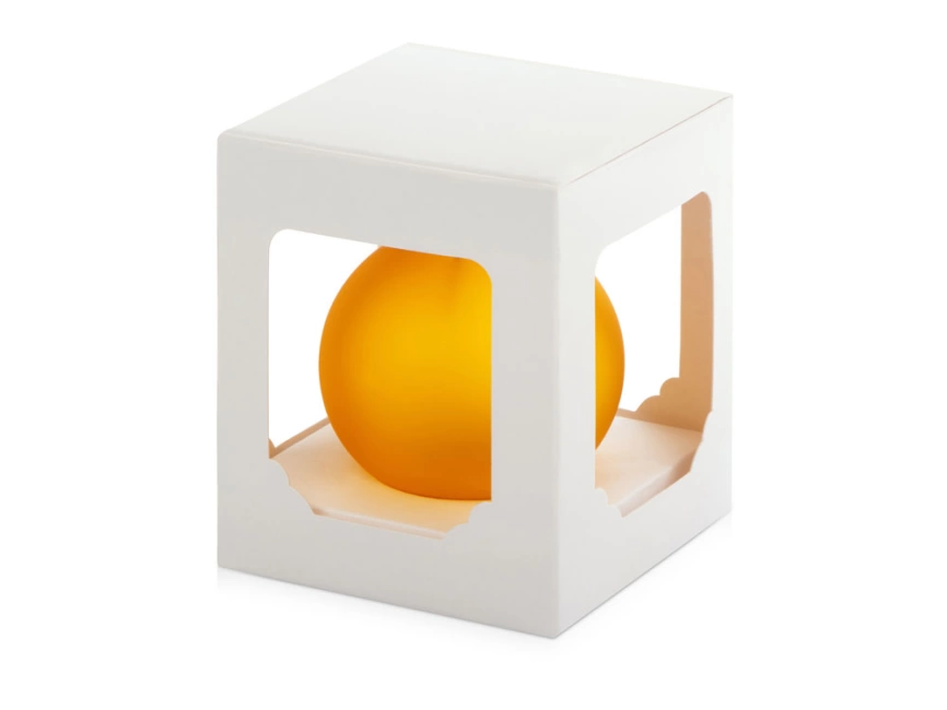 Стеклянный шар желтый матовый, заготовка шара 6 см, цвет 23 фото 2