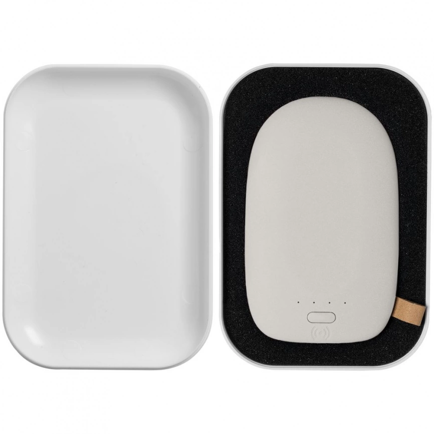 Аккумулятор с беспроводной зарядкой Pebble Wireless 9000 мАч, светло-серый фото 16