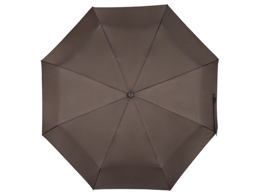 Зонт складной Ontario, автоматический, 3 сложения, с чехлом, коричневый фото 5