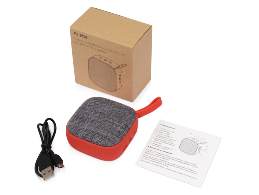 Портативная колонка Arietta, красный фото 3