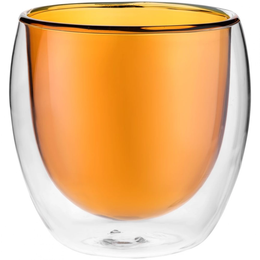 Стакан с двойными стенками Glass Bubble, желтый фото 1