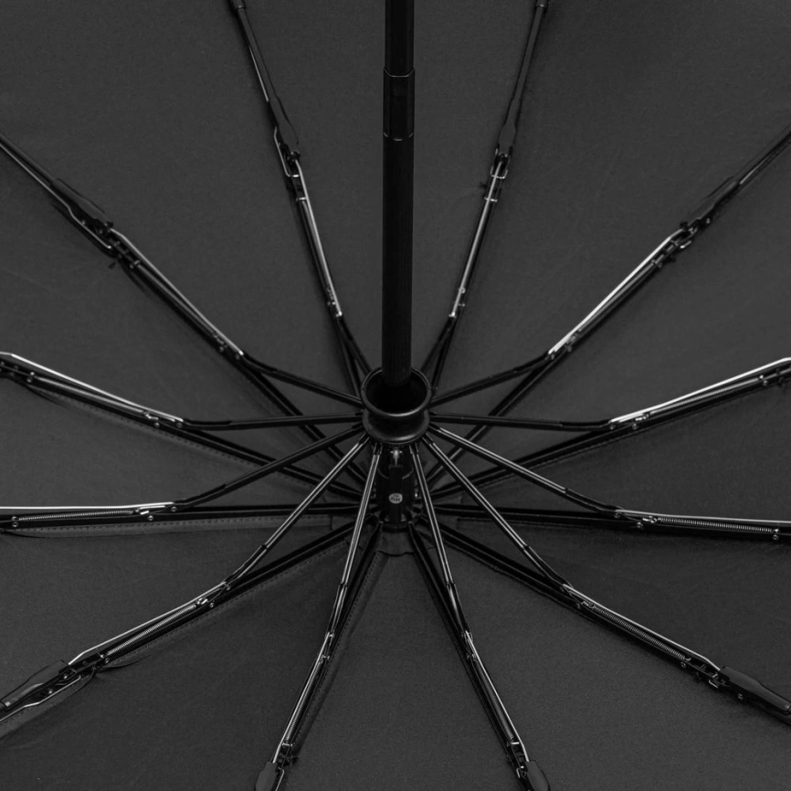 Зонт складной Fiber Magic Major, черный фото 7