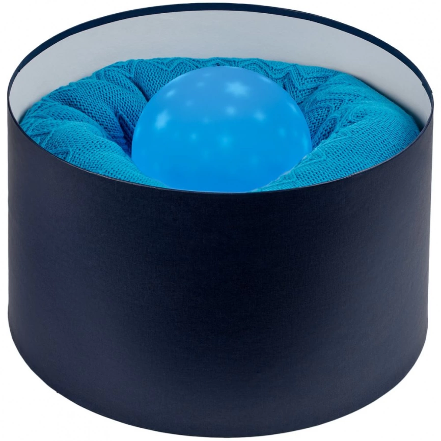 Коробка круглая Hatte, синяя фото 4