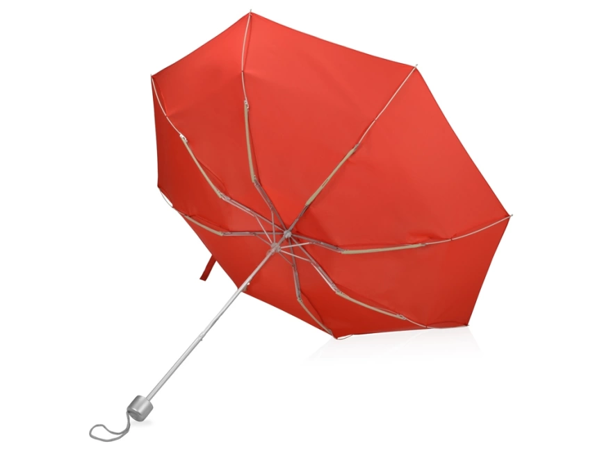 Зонт складной Tempe, механический, 3 сложения, с чехлом, красный фото 3