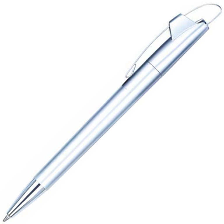 Ручка шариковая, пластик, серебро, АУРА фото 1