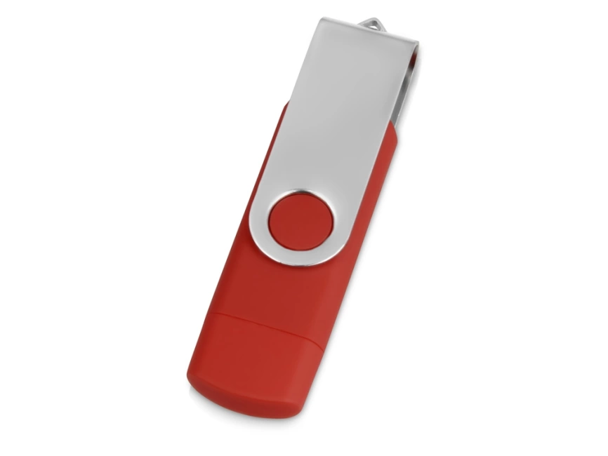 USB/micro USB-флешка 2.0 на 16 Гб Квебек OTG, красный фото 3