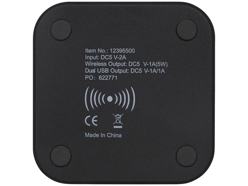 Беспроводное зарядное устройство-хаб Ozone, черный фото 5